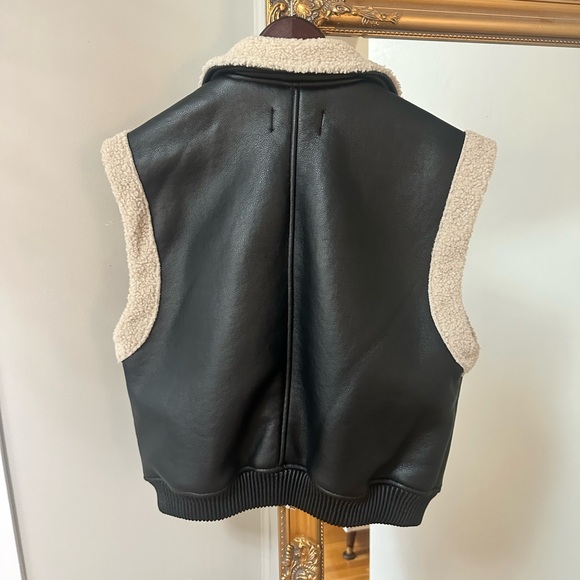 Steve Madden Black and Cream Shearling Jacket - Picture 4 of 4